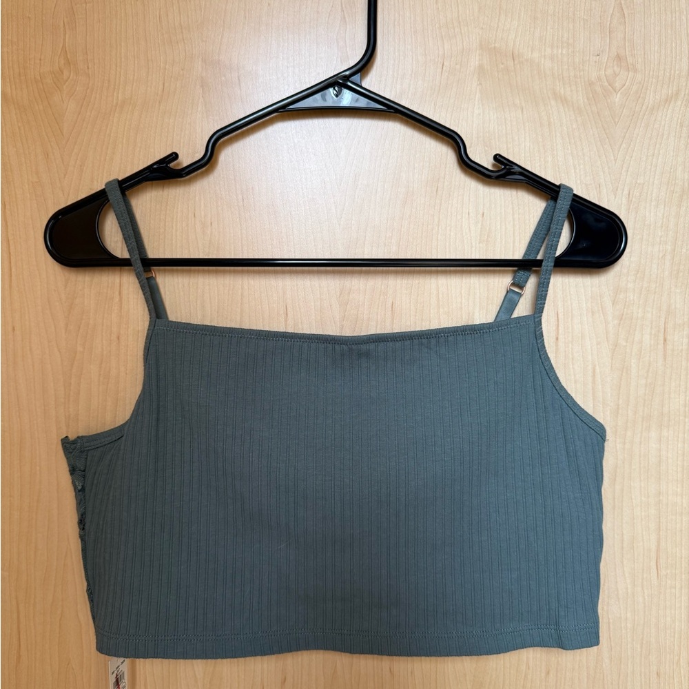 Aerie Ribbed Sage Green Bralette